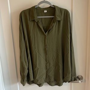 Forest green Button down shirt